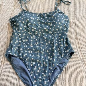 Shade & Shore Blue Floral Swimsuit